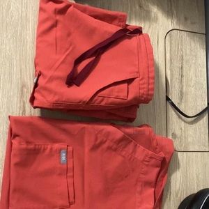 Figs clay xxs yola bottoms with xs mens Leon scrub top